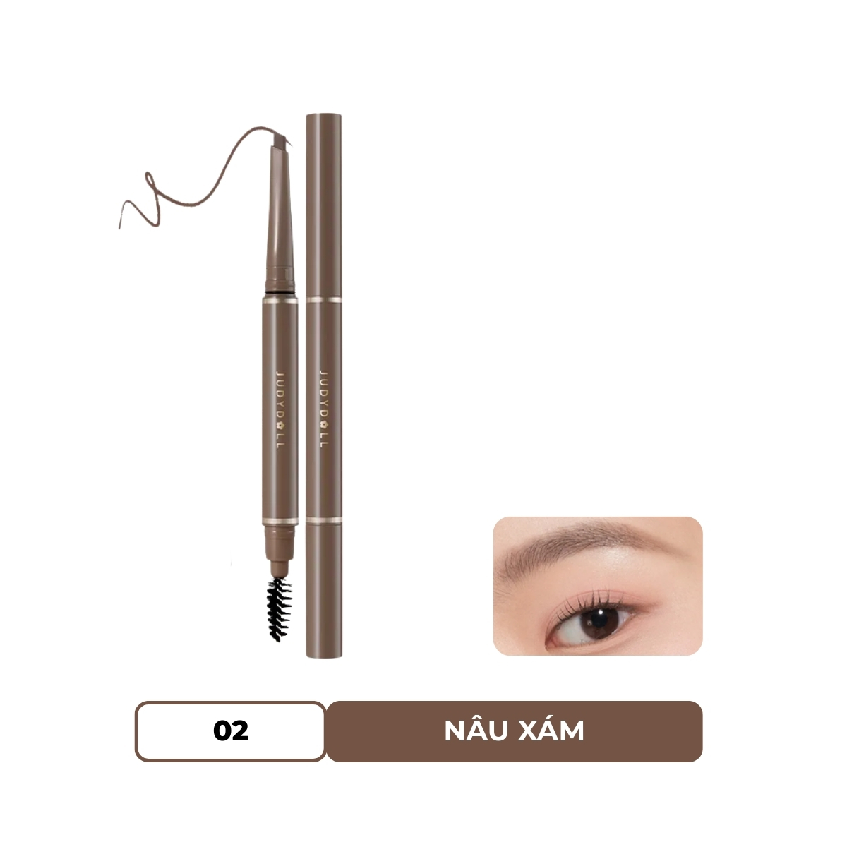 Chì Kẻ Mày Judy Doll Long Lasting - 01 Light Brown