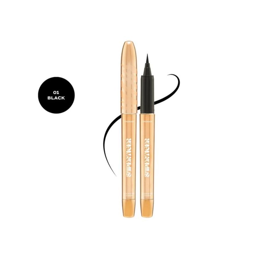 Kẻ Mắt Nước Lemonade Supertiger Cọ Mảnh Lâu Trôi - Black