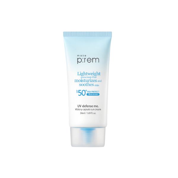 Kem Chống Nắng Make P:rem UV Defense me. Watery Capsule Sun Cream Cấp Ẩm (Xanh Dương) 50ml