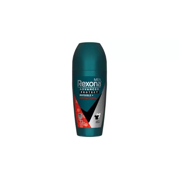 Lăn Khử Mùi Rexona Men Invisible & Antibacterial 72h Khô Thoáng 45ml