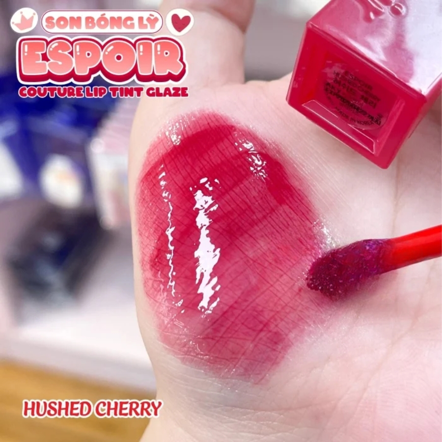 Mô tả Son Bóng Espoir Couture Lip Tint Glaze # Hushed Cherry PP701
