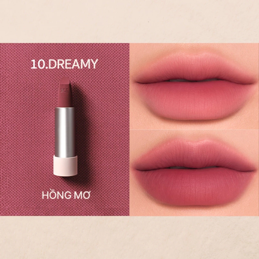Mô tả Son Thỏi 3CE Cashmere Hug Lipstick #10 Dreamy