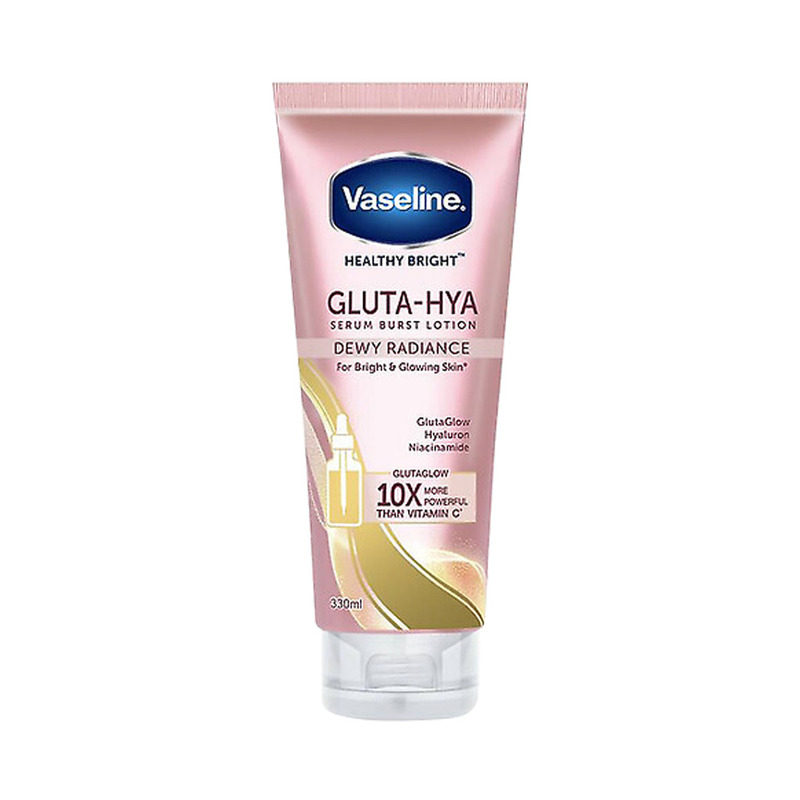 Sữa Dưỡng Thể Vaseline Gluta-Hya Serum Burst UV Lotion Dewy Radiance Sáng Da Chuyên Sâu Ban Đêm 330ml
