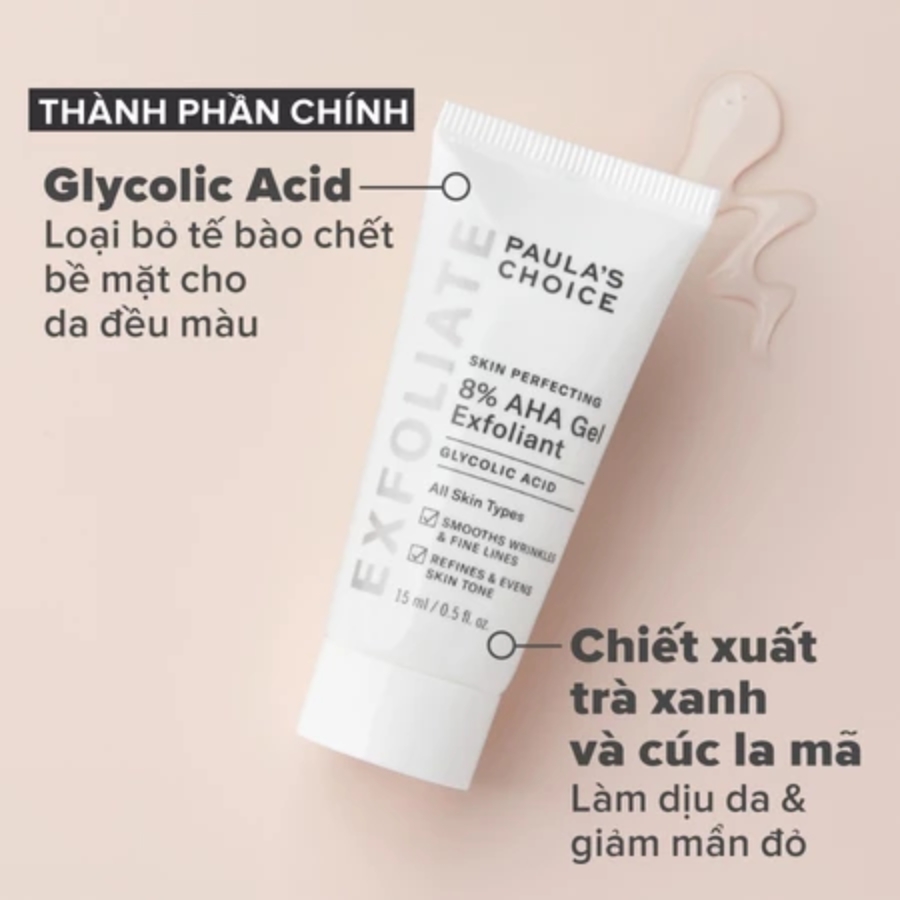 Mô tả Tẩy Tế Bào Chết Paula' Choice Skin Perfecting 8% AHA Gel Exfoliant 15ml