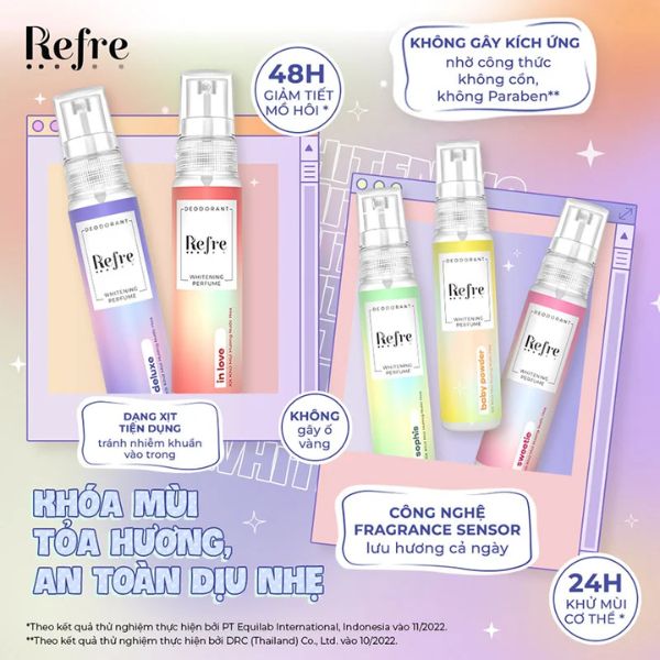 Xịt Khử Mùi Refre Whitening Perfume