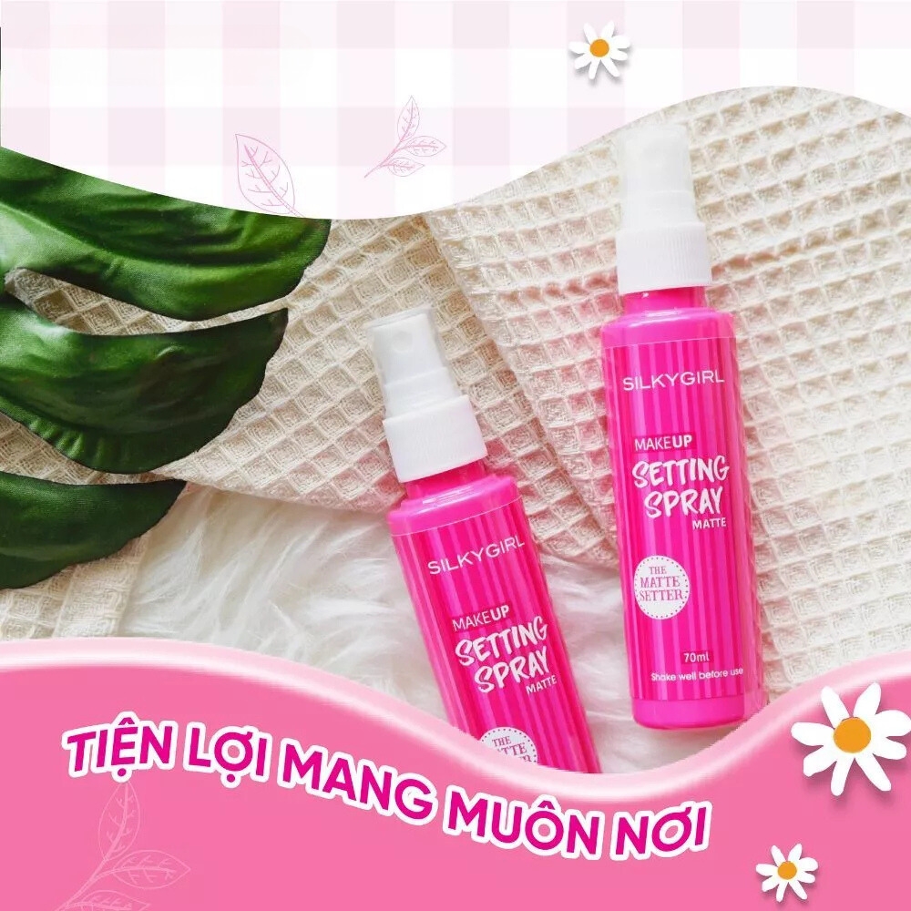 Mô tả Xịt Giữ Lớp Trang Điểm Lâu Trôi Silkygirl Makeup Setting Spray - Matte